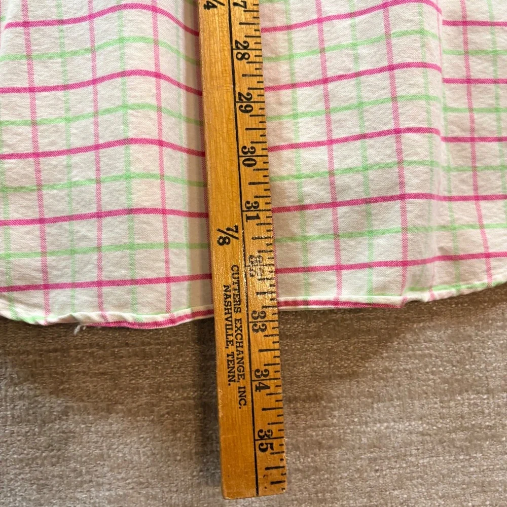 Polo‎ Ralph Lauren Mens 16.5 LG Classic Fit Pastel Shirt Pink Green Check Easter